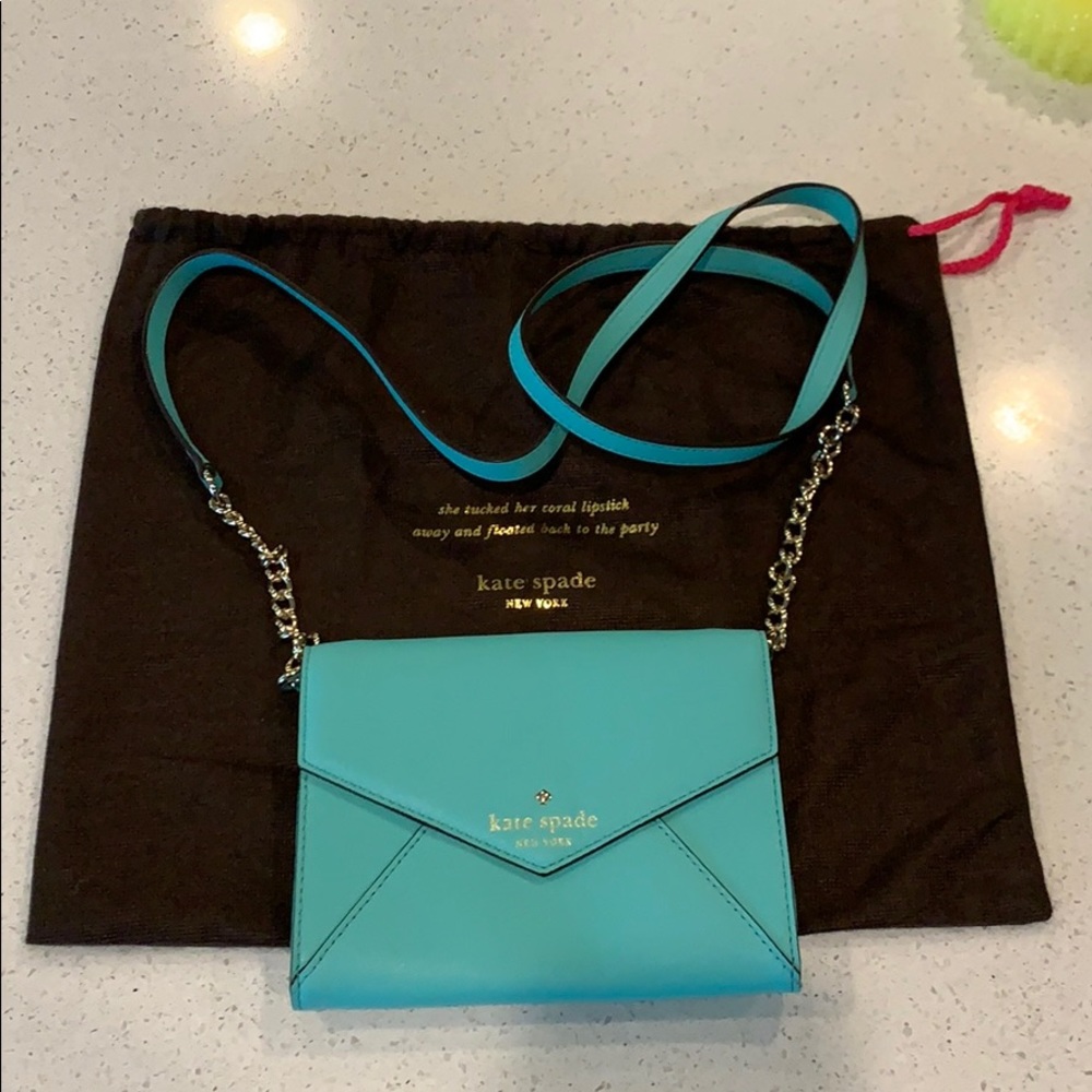 Kate Spade turquoise crossbody purse